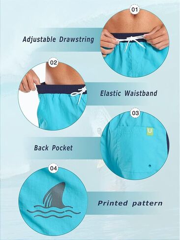 Men's Swim Trunks Quick Dry Board Shorts with 3 Pockets Beach Shorts for Men in Saudi Arabia