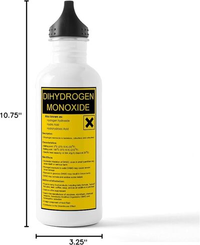 CafePress Dihydrogen Monox 1.0L (34 oz) Stainless Steel Water Bottle in Saudi Arabia