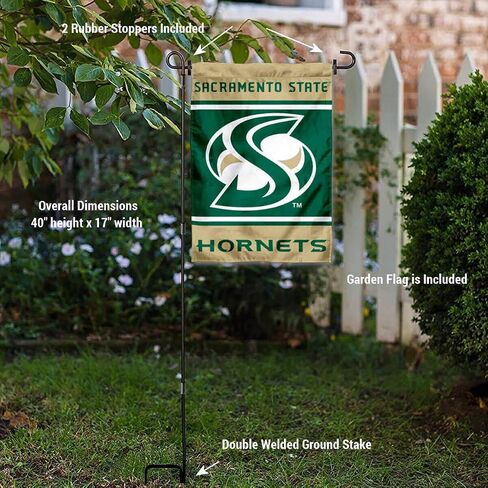 Sacramento State Hornets Garden Flag with Stand Holder in Saudi Arabia