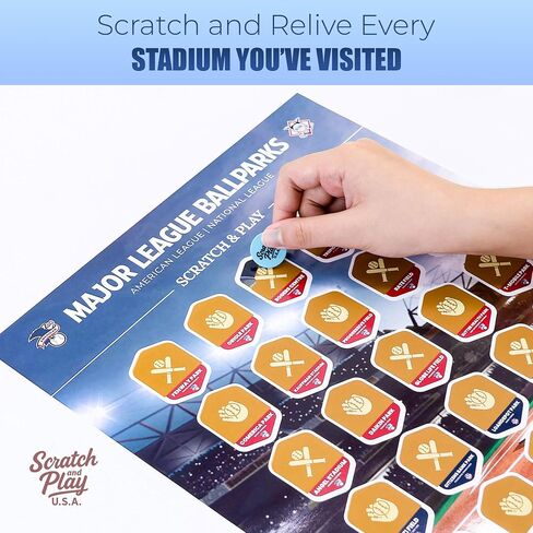 2026 Major League Ballparks Scratch-Off Poster, 12x16 in Saudi Arabia