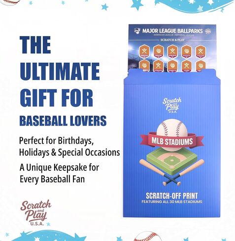 2026 Major League Ballparks Scratch-Off Poster, 12x16 in Saudi Arabia
