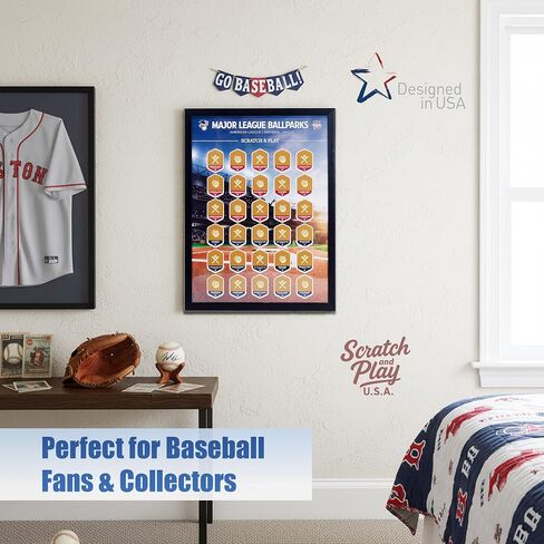 2026 Major League Ballparks Scratch-Off Poster, 12x16 in Saudi Arabia