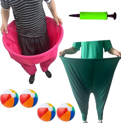 Granny Pants Yard Game Set with Bouncy Balls & Pump,Giant Stretchy Pants, Fun Tossing Games Props for Outdoor Parties, Group Gatherings, Adults and Family in Saudi Arabia
