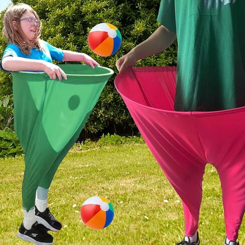 Granny Pants Yard Game Set with Bouncy Balls & Pump,Giant Stretchy Pants, Fun Tossing Games Props for Outdoor Parties, Group Gatherings, Adults and Family in Saudi Arabia