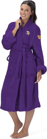 NORTHWEST The Company Official NFL Minnesota Vikings S/M Silk Touch Bath Robe with Number, Purple, 25" x 47" in Saudi Arabia