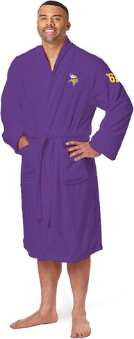 NORTHWEST The Company Official NFL Minnesota Vikings S/M Silk Touch Bath Robe with Number, Purple, 25" x 47" in Saudi Arabia