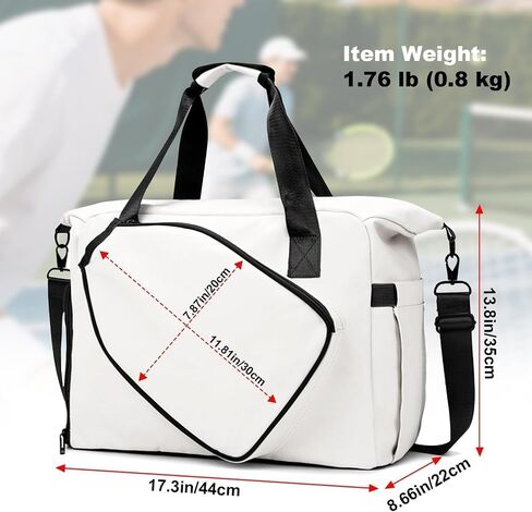 Pickleball Tote Bag with Shoe Compartment and Paddle Storage – Large Capacity Lightweight Pickleball Bag for Women & Men with Water Bottle Holder in Saudi Arabia
