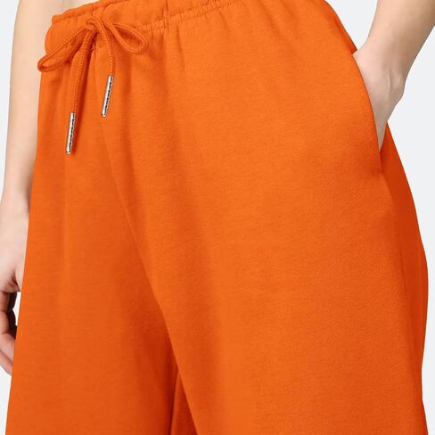 Mxiqqpltky واسعة الساق Sweatpants النساء الخريف الرباط مرونة الخصر مستقيم فضفاض بنطلون طويل وواسع ركض السببية مع جيوب in Kuwait