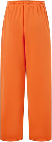 Mxiqqpltky واسعة الساق Sweatpants النساء الخريف الرباط مرونة الخصر مستقيم فضفاض بنطلون طويل وواسع ركض السببية مع جيوب in Kuwait