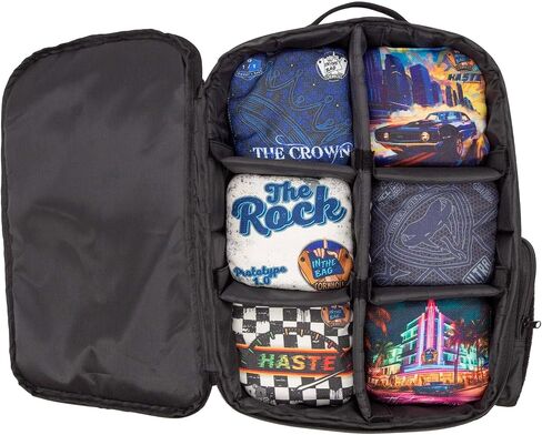 Cornhole Backpack for 8 Sets of Bags | Heavy Duty with Padding on All Sides and Padded Straps- Fits up to 32 Cornhole Bags Grey in Saudi Arabia