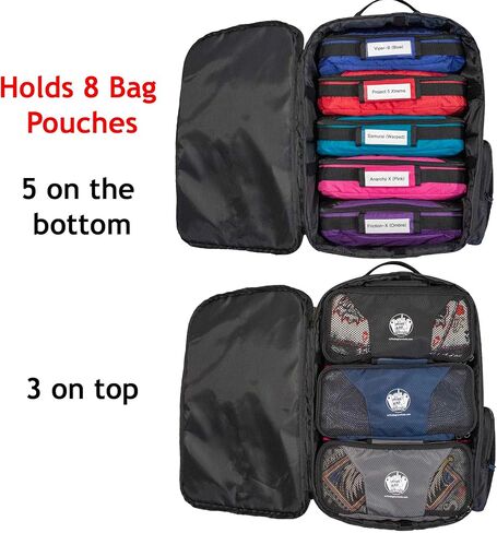 Cornhole Backpack for 8 Sets of Bags | Heavy Duty with Padding on All Sides and Padded Straps- Fits up to 32 Cornhole Bags Grey in Saudi Arabia
