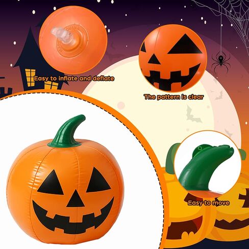 Halloween Ring Toss Game Inflatable Pumpkin Halloween Pumpkin Beach Balls Toys Game Set for Party Yard Garden Lawn Decoration in Saudi Arabia