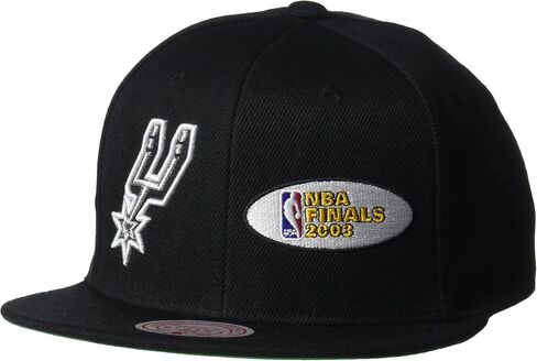 قبعة ميتشل آند نيس سان أنطونيو سبيرز دوال وامي 2003 NBA Finals Snapback قابلة للتعديل - أسود in Saudi Arabia