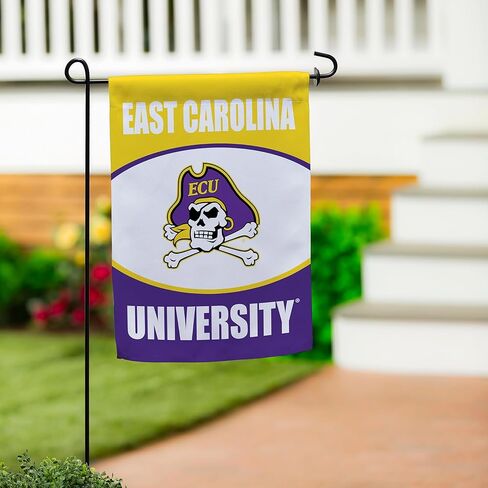 علم حديقة جامعة كارولينا الشرقية NCAA مقاس 12x18 مزدوج الجوانب، أعلام رياضية مرخصة رسميًا للديكور المنزلي الخارجي والداخلي والخارجي لمحبي الكلية والطلاب والخريجين in Kuwait