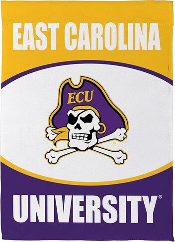 علم حديقة جامعة كارولينا الشرقية NCAA مقاس 12x18 مزدوج الجوانب، أعلام رياضية مرخصة رسميًا للديكور المنزلي الخارجي والداخلي والخارجي لمحبي الكلية والطلاب والخريجين in Kuwait