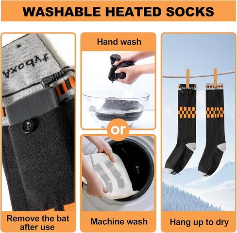Heated Socks with App Control for Men Women, 5V 8500mAh Battery Rechargeable, Electric Heating Warm Socks Work Up to 10 Hours for Hunting, Camping, Hiking, Walking, Fishing, Cycling, Outdoor Work in Saudi Arabia