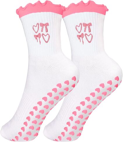 Non-Slip Yoga Socks Cute Embroidery Women's Fitness Pilates Yoga Socks in Saudi Arabia