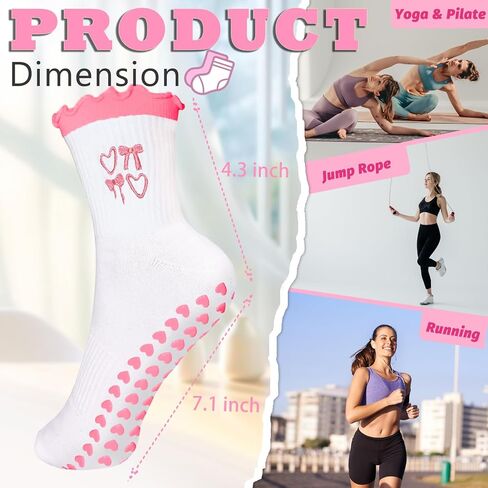 Non-Slip Yoga Socks Cute Embroidery Women's Fitness Pilates Yoga Socks in Saudi Arabia