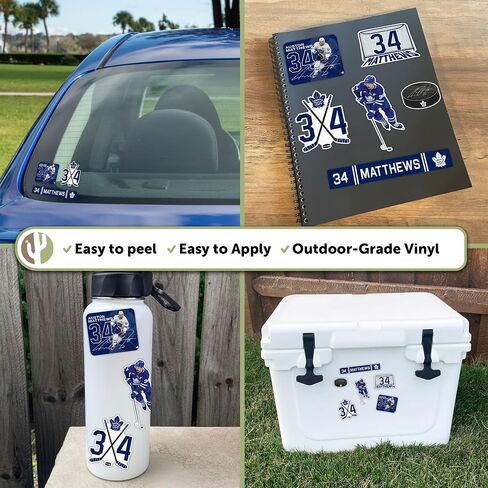 Desert Cactus Toronto Maple Leafs Sticker Team NHL National Hockey League Player Vinyl Decal Laptop Water Bottle Car Scrapbook (Type P2 - Auston Matthews) in Saudi Arabia