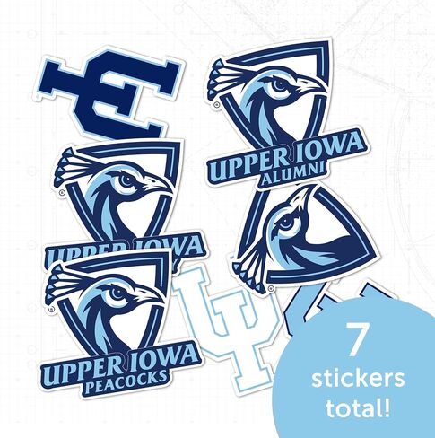 Desert Cactus Upper Iowa University Sticker Peacocks Vinyl Decals Laptop Water Bottle Car Scrapbook T2 (Type 2) in Saudi Arabia