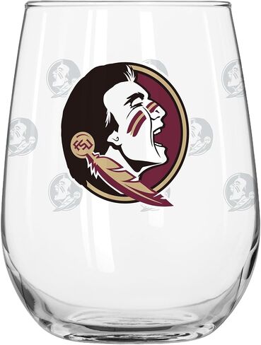 Logo Brands Wisconsin Badgers 16oz Satin Etch Curved Beverage Glass in Saudi Arabia