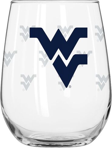 Logo Brands Wisconsin Badgers 16oz Satin Etch Curved Beverage Glass in Saudi Arabia