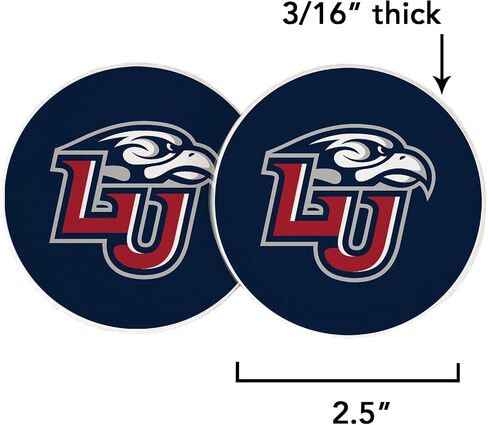 Desert Cactus Liberty University Car Accessories LU Flames Absorbent Sandstone Cup Coasters Licensed Product Set of 2 (Design A) in Saudi Arabia