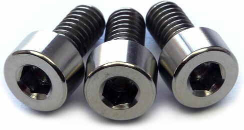 Gold Anodized Titanium finish Screws (3) - Floyd Rose Style Guitar Locking Nut Screws Set - MonsterBolts (Qty 3, Titanium - Gold) in Saudi Arabia