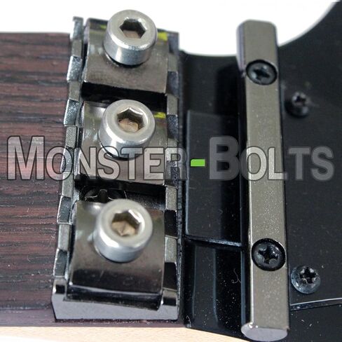 Gold Anodized Titanium finish Screws (3) - Floyd Rose Style Guitar Locking Nut Screws Set - MonsterBolts (Qty 3, Titanium - Gold) in Saudi Arabia