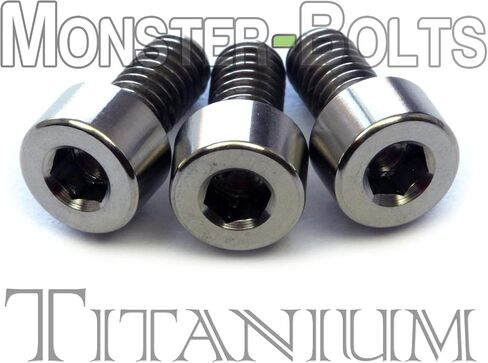 Gold Anodized Titanium finish Screws (3) - Floyd Rose Style Guitar Locking Nut Screws Set - MonsterBolts (Qty 3, Titanium - Gold) in Saudi Arabia