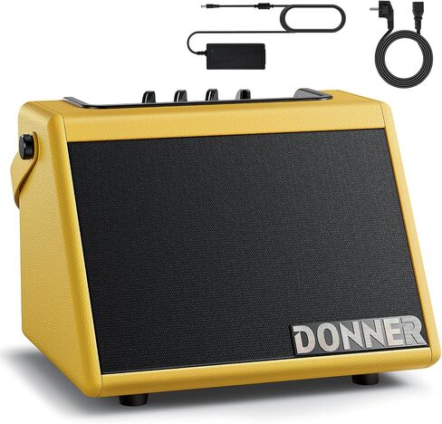 Donner Drum Amplifier 20W, Wireless Electric Drum Speaker Keyboard Amp, Mini DDA-20 Portable for Home Practice (Brown) in Saudi Arabia