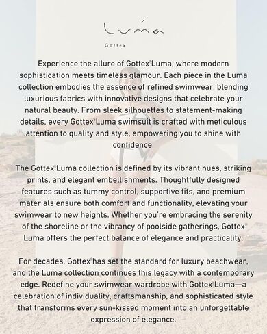 بدلة سباحة Gottex Luma Signature للسيدات بكتف واحد وخصر قطعة واحدة مع أكواب ناعمة قابلة للإزالة in Kuwait