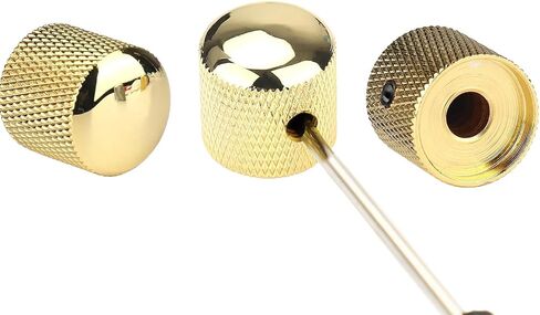 3Pcs Black Nickel Guitar Knobs Metal Dome Volume Tone 6mm Control Knurled Knob for Fender Strat Telecaster Guitar Bass Accessories (Black Nickel) in Saudi Arabia