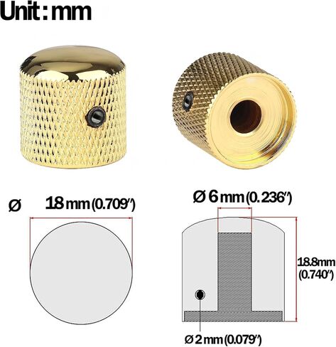 3Pcs Black Nickel Guitar Knobs Metal Dome Volume Tone 6mm Control Knurled Knob for Fender Strat Telecaster Guitar Bass Accessories (Black Nickel) in Saudi Arabia