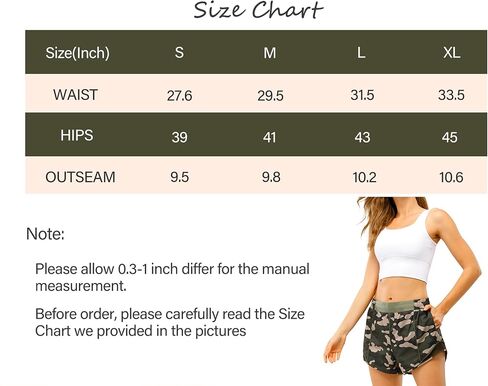 Women's Running Shorts with Liner Elastic Waist with Zipper Pockets Drawstring Athletic Biker Shorts in Saudi Arabia