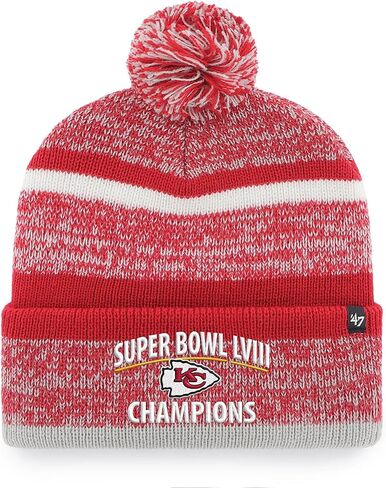 47 Northward Fashion Cuff Beanie Hat مع POM POM - قبعة توك شتوية متماسكة ممتازة من الدوري الوطني لكرة القدم الأمريكية in Kuwait