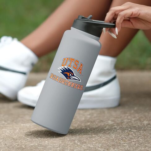Logo Brands NCAA AZ State Sun Devils 34oz Logo Quencher Bottle - Double-Wall Insulated, Stainless Steel, No-Spill Lid, Easy Carry Handle in Saudi Arabia