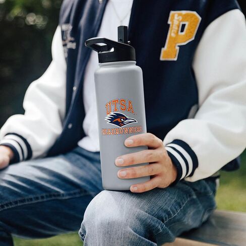 Logo Brands NCAA AZ State Sun Devils 34oz Logo Quencher Bottle - Double-Wall Insulated, Stainless Steel, No-Spill Lid, Easy Carry Handle in Saudi Arabia
