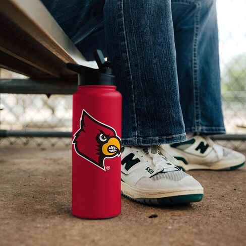 Logo Brands NCAA AZ State Sun Devils 34oz Logo Quencher Bottle - Double-Wall Insulated, Stainless Steel, No-Spill Lid, Easy Carry Handle in Saudi Arabia
