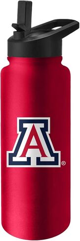 Logo Brands NCAA AZ State Sun Devils 34oz Logo Quencher Bottle - Double-Wall Insulated, Stainless Steel, No-Spill Lid, Easy Carry Handle in Saudi Arabia