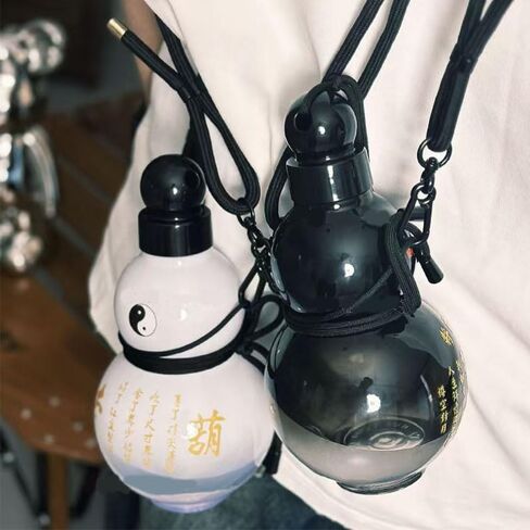 Gourd Water Bottle, 930 Ml Sports Water Travel Water For Gym Jar, Gourd Drinking Cup Jug Portable Travel Large Capacity Durable, With 2 Versatile Straps For Hanging And Stickers. (Wealth) in Saudi Arabia
