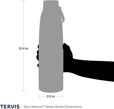 زجاجة مياه Tervis Venture Secret Admirer Rose مصنوعة في الولايات المتحدة الأمريكية، كوب سفر معزول بجدار مزدوج يحافظ على المشروبات باردة وساخنة، 26oz، من الفولاذ المقاوم للصدأ in Kuwait