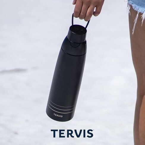 زجاجة مياه Tervis Venture Secret Admirer Rose مصنوعة في الولايات المتحدة الأمريكية، كوب سفر معزول بجدار مزدوج يحافظ على المشروبات باردة وساخنة، 26oz، من الفولاذ المقاوم للصدأ in Kuwait