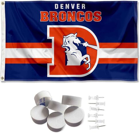 لافتة Denver Broncos Throwback Retro Vintage ومنصات الحائط المزخرفة in Saudi Arabia