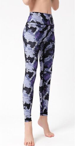 High-Waisted Printed Yoga Pants for Women Tummy Control Yoga Pants for Workout Running Athletic in Saudi Arabia