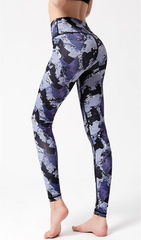 High-Waisted Printed Yoga Pants for Women Tummy Control Yoga Pants for Workout Running Athletic in Saudi Arabia