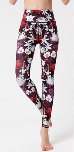 High-Waisted Printed Yoga Pants for Women Tummy Control Yoga Pants for Workout Running Athletic in Saudi Arabia