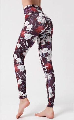 High-Waisted Printed Yoga Pants for Women Tummy Control Yoga Pants for Workout Running Athletic in Saudi Arabia