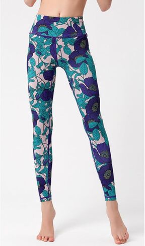 High-Waisted Printed Yoga Pants for Women Tummy Control Yoga Pants for Workout Running Athletic in Saudi Arabia