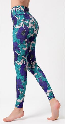 High-Waisted Printed Yoga Pants for Women Tummy Control Yoga Pants for Workout Running Athletic in Saudi Arabia